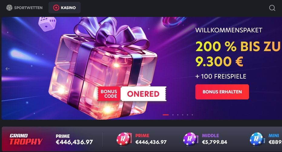 1Red Casino Startseite